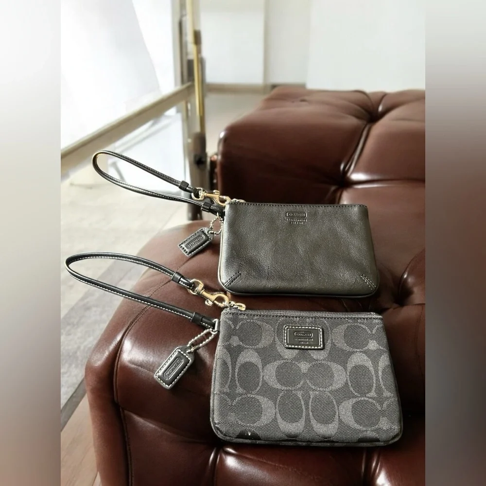 Coach Black Wristlet Set